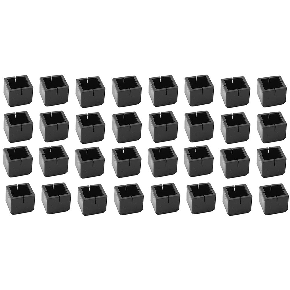32pcs Square Chair Leg Floor Protectors Silicone Soft Covers with Anti Slip Pads