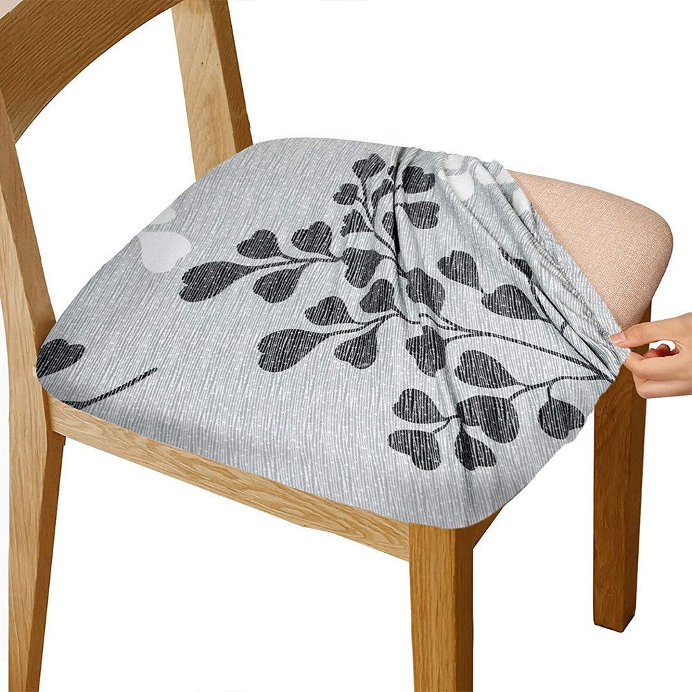2Pcs Printed Stretch Dining Chair Seat Covers Seat Cushion Slipcovers Style 3