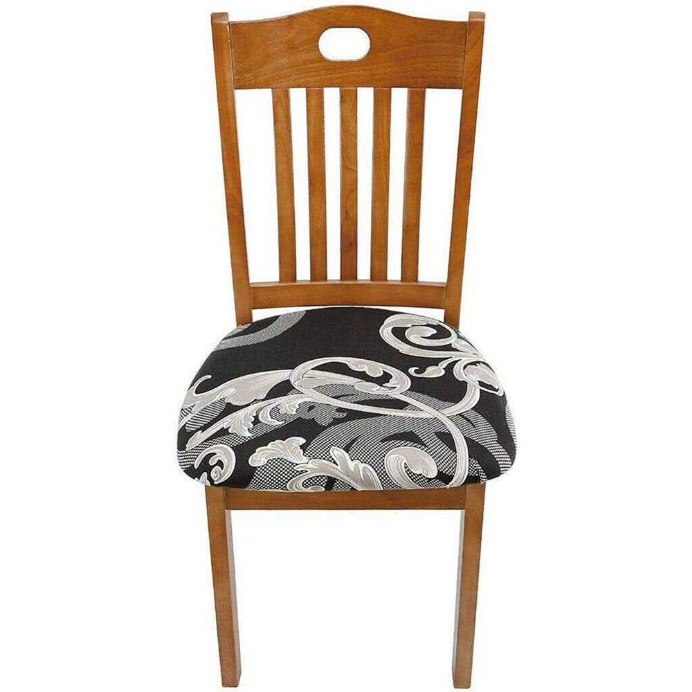 2Pcs Printed Stretch Dining Chair Seat Covers Seat Cushion Slipcovers Style 5