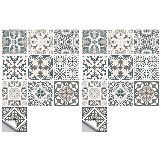 20Pcs 15cm Moroccan Style Tile Wall Stickers for Kitchen Bathroom Decor Style 1