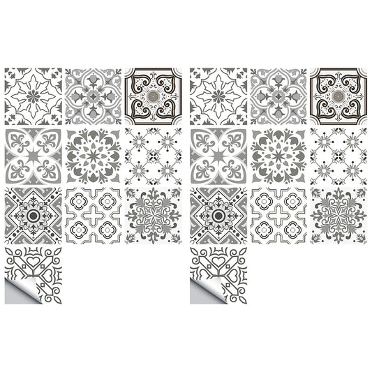 20Pcs 15cm Moroccan Style Tile Wall Stickers for Kitchen Bathroom Decor Style 2