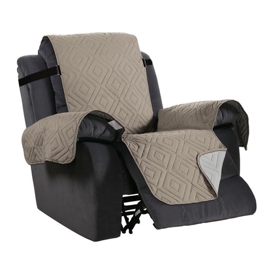 Reversible Recliner Chair Cover Water Resistant Couch Cover Sofa Cover Slipcover Khaki L