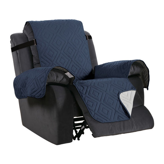 Reversible Recliner Chair Cover Water Resistant Couch Cover Sofa Cover Slipcover Navy Blue S