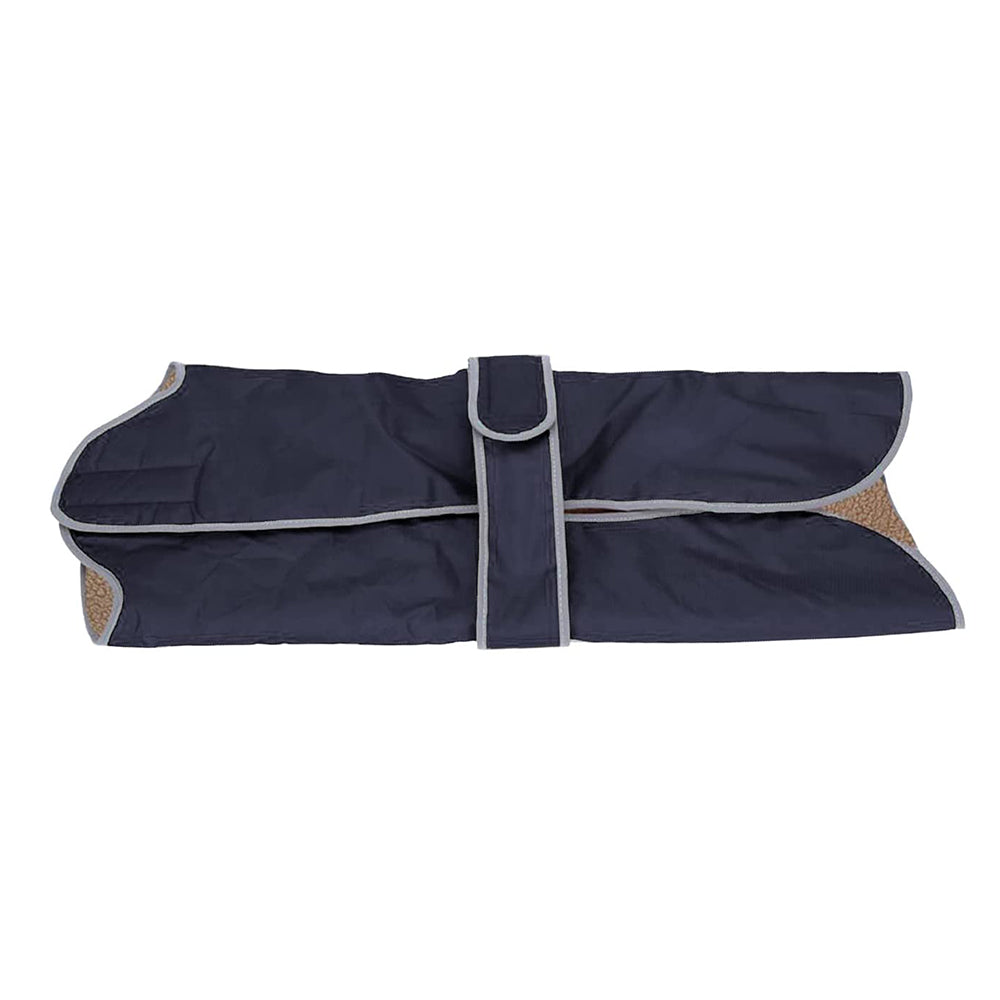 Reflective Dog Winter Jacket Pet Waterproof Raincoat Warm Fleece Coat Black M