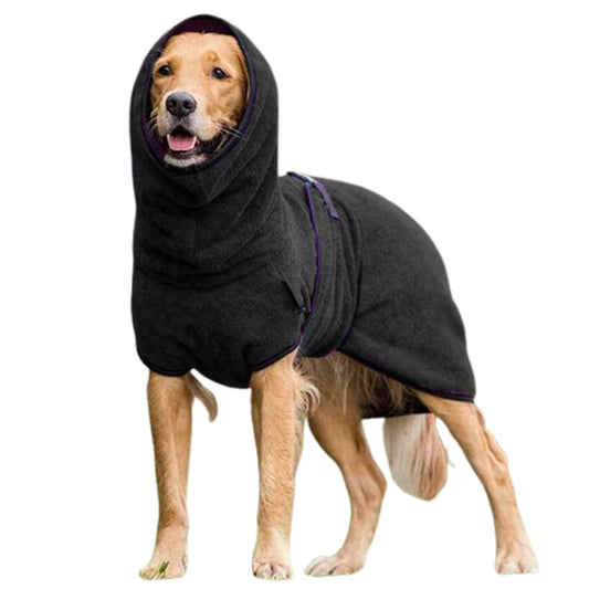 Pet Bathrobe Clothes Dog Towel Pullover Drying Robe Absorbent Sleepwear M