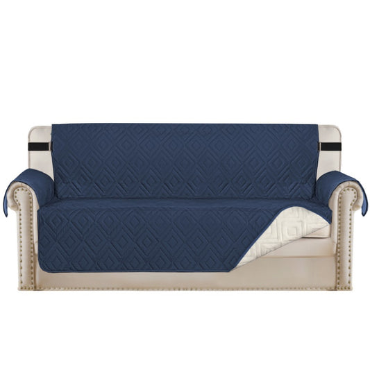 Water Resistant Reversible Sofa Cover with Non Slip Strap Navy for 2 Seaters