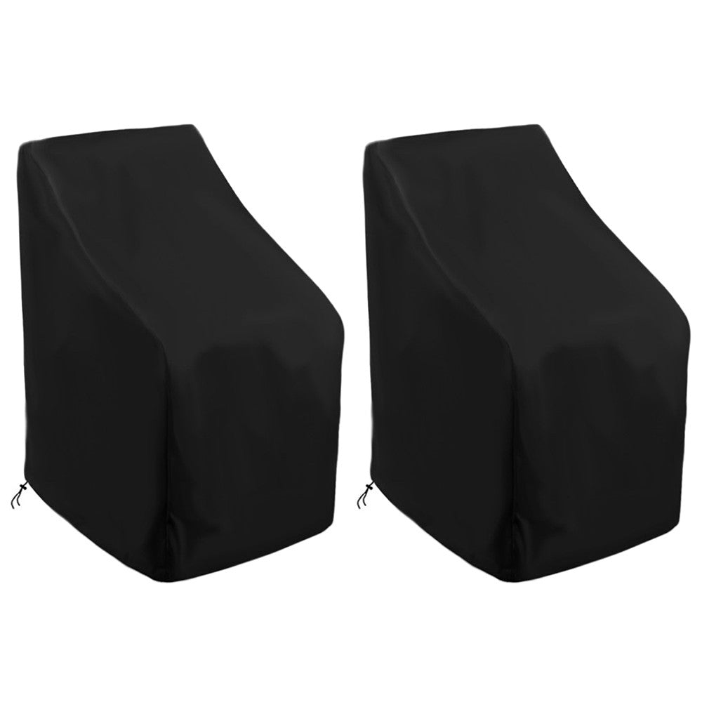 2 X Water Resistant Stacking Single Seat Chair Cover Patio Dustproof Chair Cover