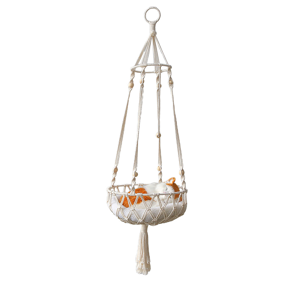 Macrame Cat Hammock Hanging Swing Pet Bed Nest Hammock