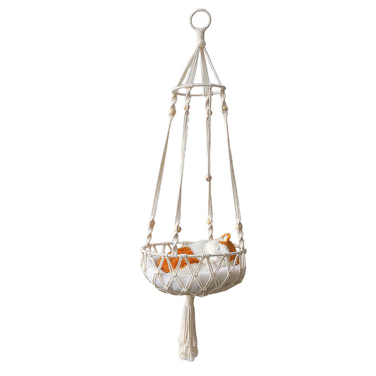 Macrame Cat Hammock Hanging Swing Pet Bed Nest Hammock