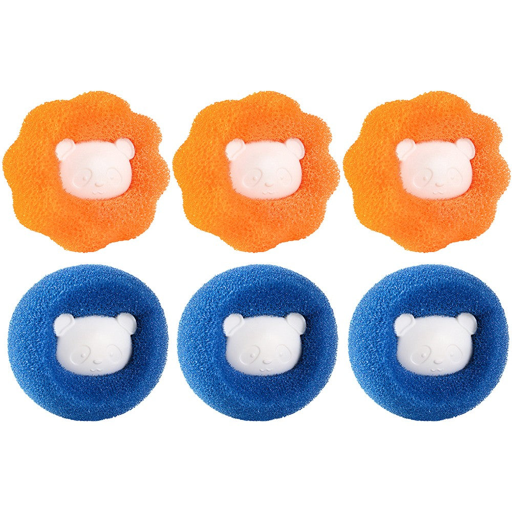 6Pcs Reusable Sponge Laundry Washer Dryer Balls Pet Hair Remover Tools