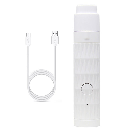 Electric Pet Nail Grinder Clippers Dog Cat Grooming Trimmer with LED Light White