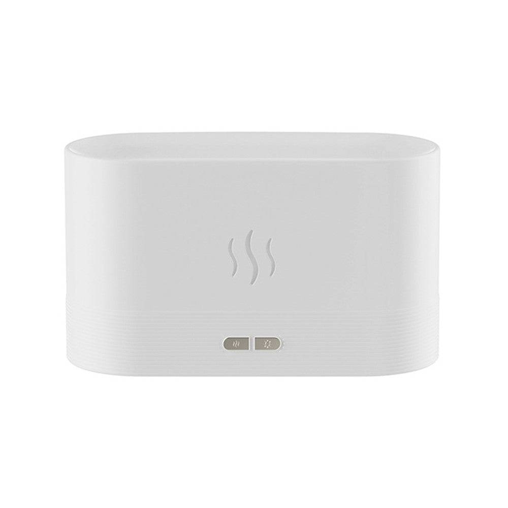 3D Flame Oil Diffuser Air Humidifier Noiseless Mist Aroma Diffuser White