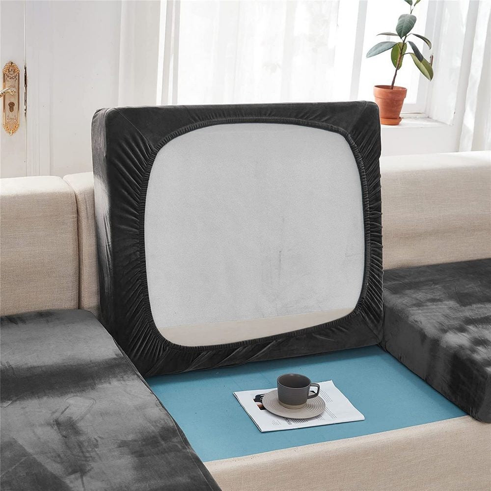 For Double Seater Stretch Sofa Covers Couch Protector Sofa Slipcovers Black
