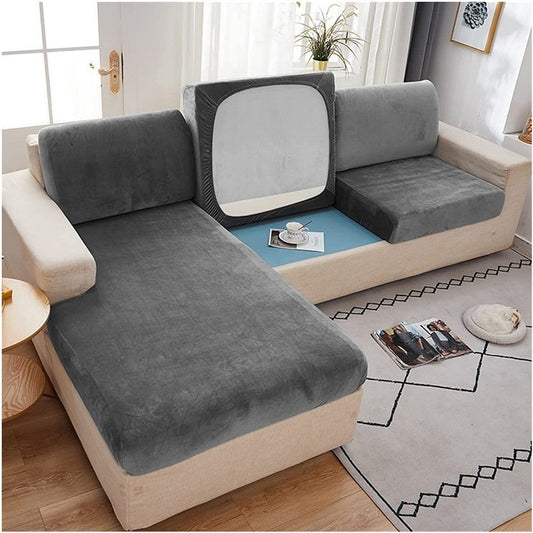 For Single Seater Stretch Sofa Covers Couch Protector Sofa Slipcovers Grey