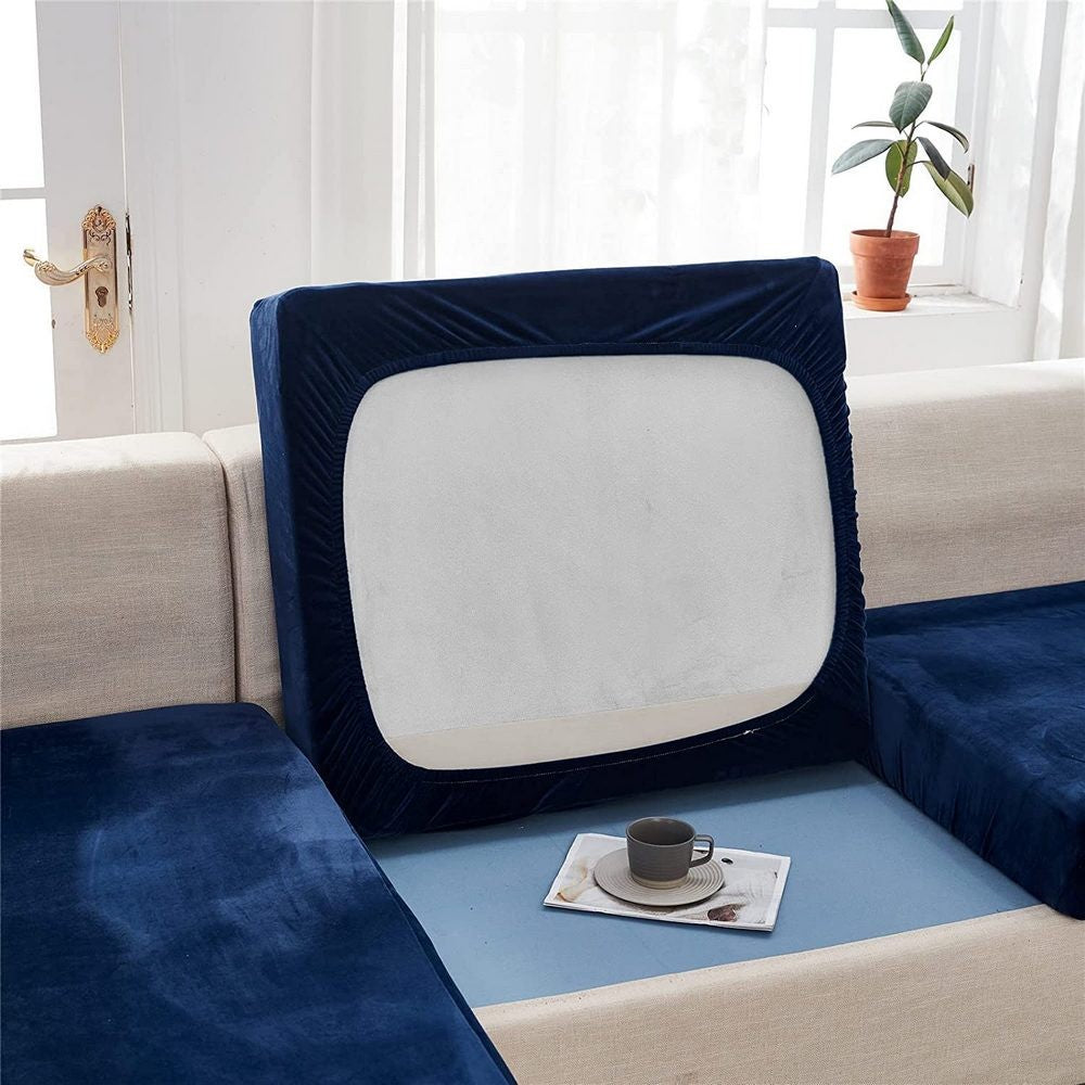 For Double Seater Stretch Sofa Covers Couch Protector Sofa Slipcovers Navy