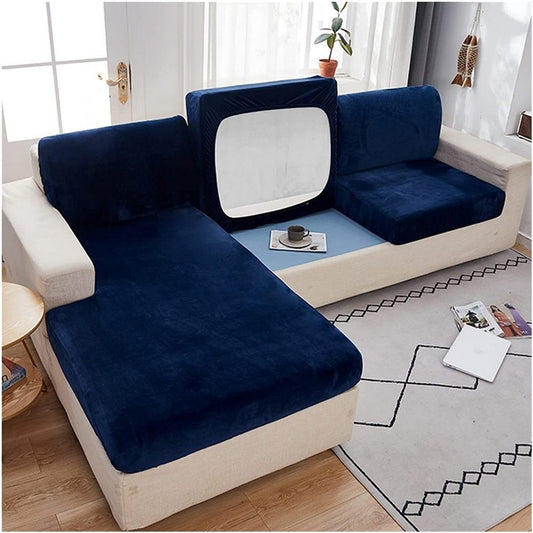 For Backrest Cushion Stretch Sofa Covers Couch Protector Sofa Slipcovers Navy
