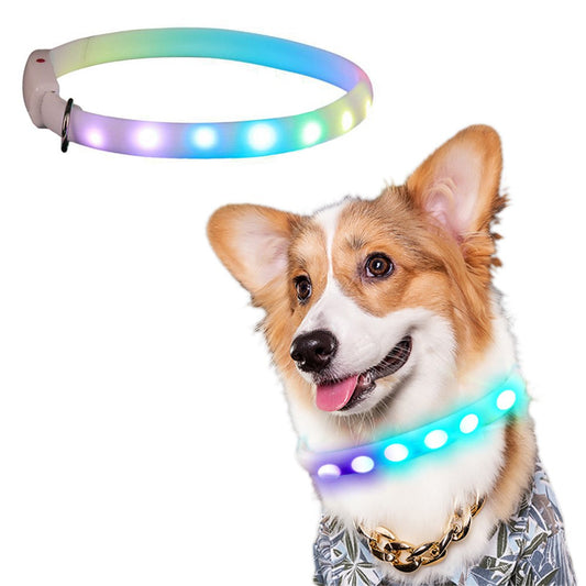1Pc USB Rechargeable Lighted Dog Collar Led Collar Band Pet Collars
