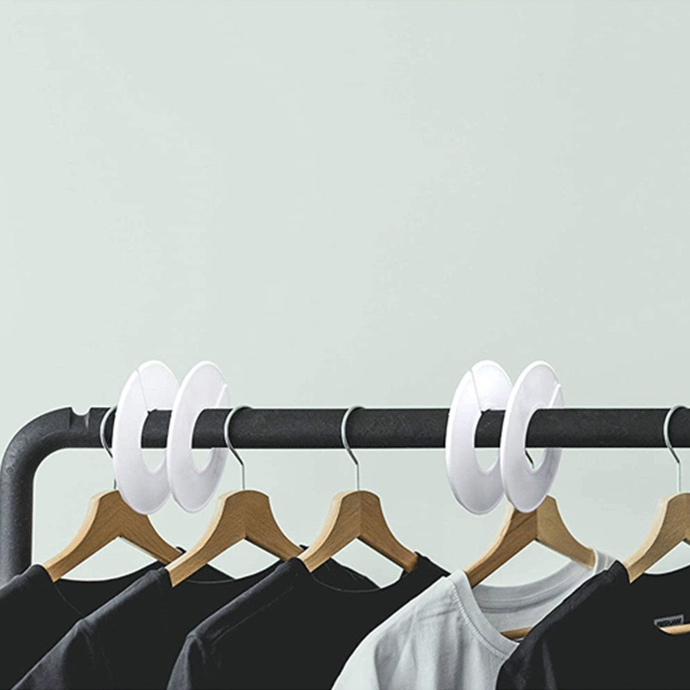 20Pcs Round Closet Hangers Dividers Wardrobe Clothing Rack Size Dividers