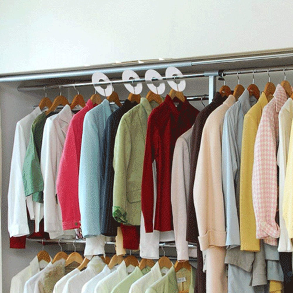 20Pcs Round Closet Hangers Dividers Wardrobe Clothing Rack Size Dividers