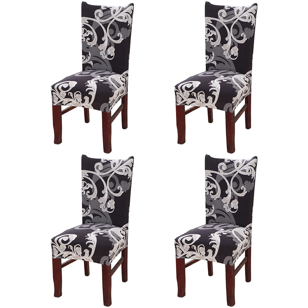 4 X Stretch Chair Cover Washable Dining Chair Slipcovers Classical Printed