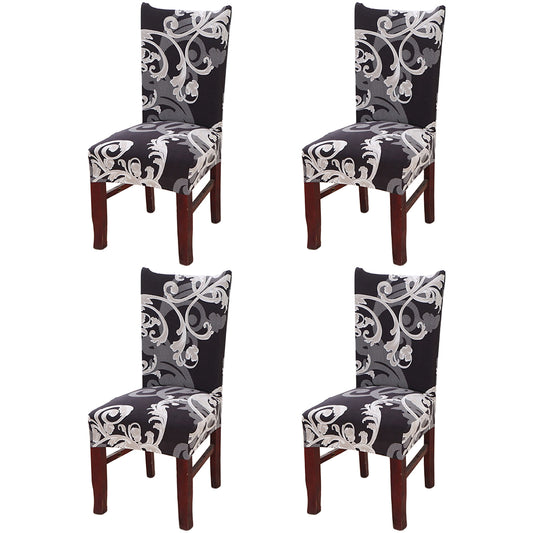 4 X Stretch Chair Cover Washable Dining Chair Slipcovers Classical Printed