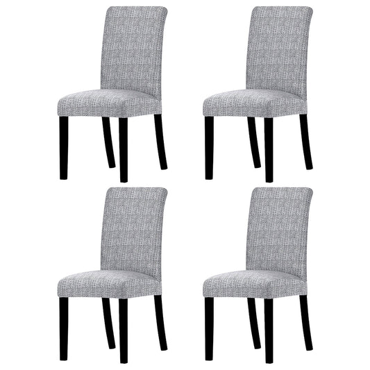 4 X Stretch Chair Cover Washable Dining Chair Slipcovers Grey