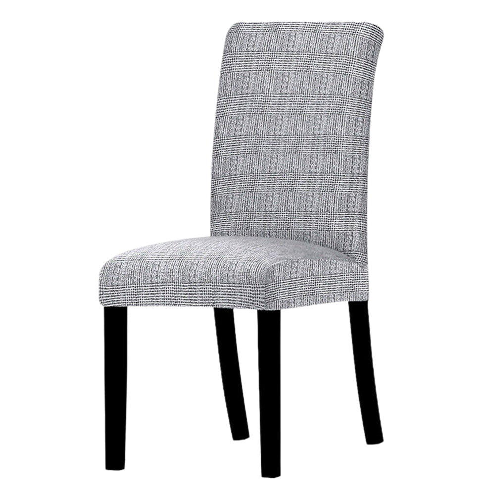 4 X Stretch Chair Cover Washable Dining Chair Slipcovers Grey