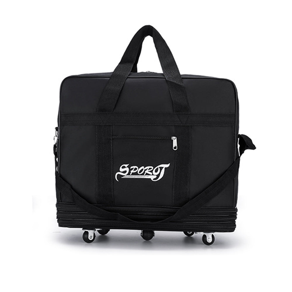 63x40x20cm Wheeled Travel Duffel Bag Expandable Oxford Bag