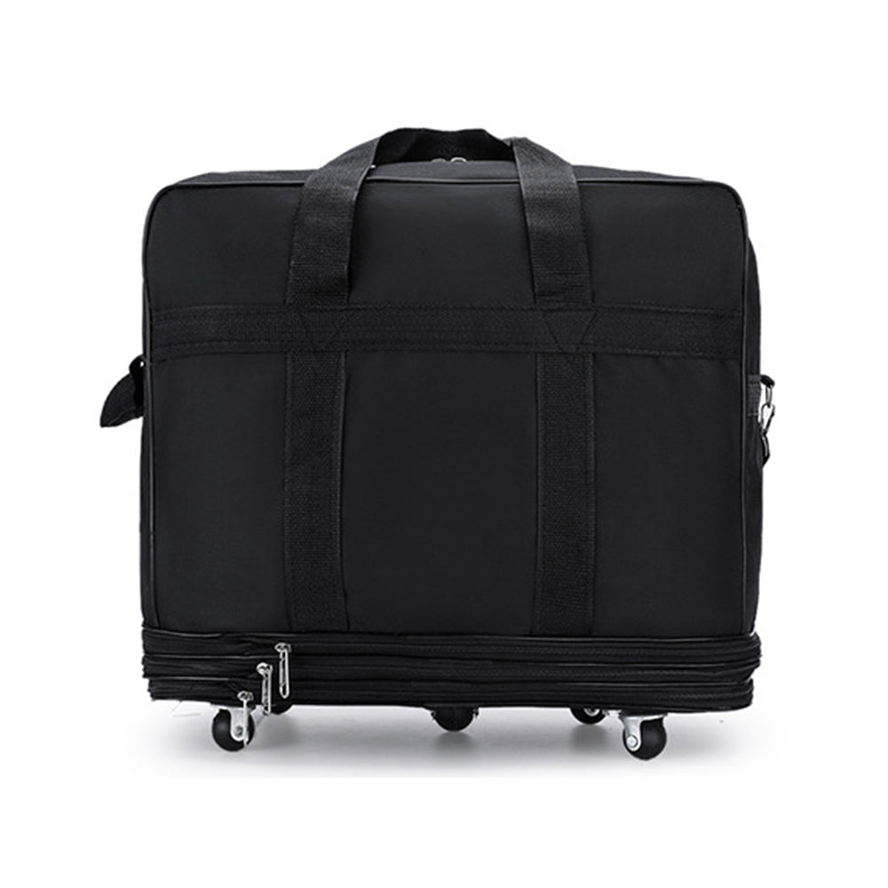 63x40x20cm Wheeled Travel Duffel Bag Expandable Oxford Bag