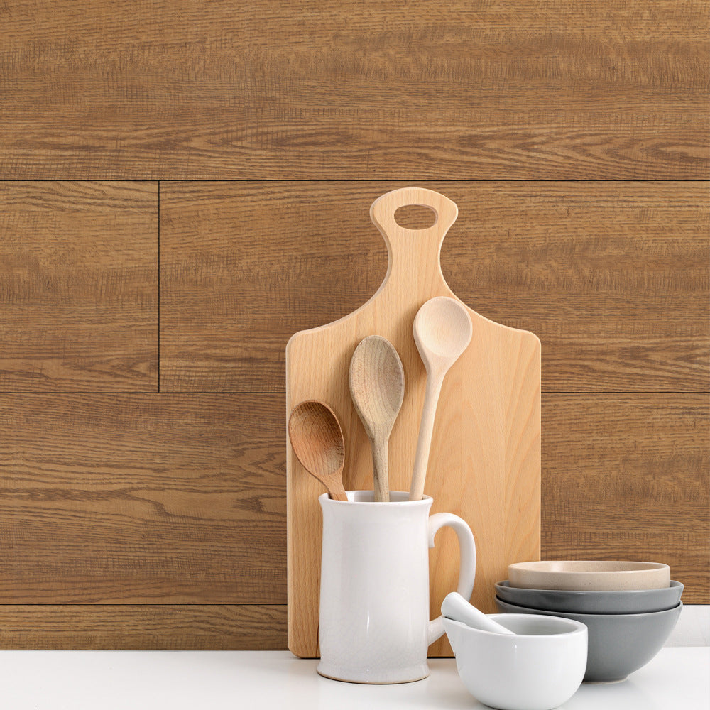 2 X 300cm Wood Look Floor Tile Sticker Self Adhesive Flooring Tile Protector Brown