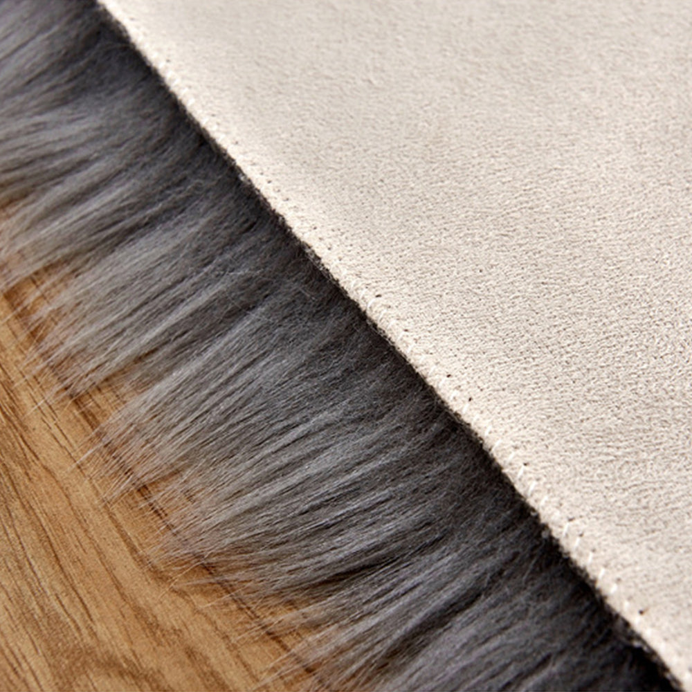 30x40cm Heart Shape Soft Area Rug Shaggy Floor Mat Home Rug Bedroom Carpet Grey