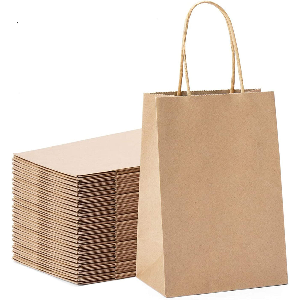 20 X Kraft Paper Bags Party Favor Bags Shopping Bags Grocery Bags Brown