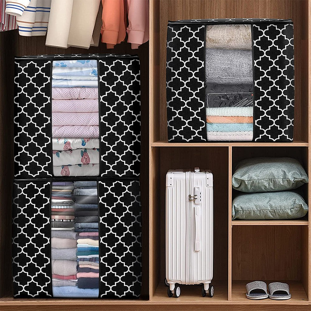 3Pcs 50x36x50cm Storage Bags Blanket Clothes Organizer Storage Containers