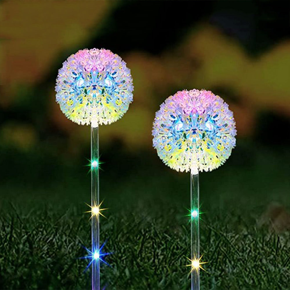 2 X Solar Lights Dandelion Solar Lamp Outdoor Garden Decorative