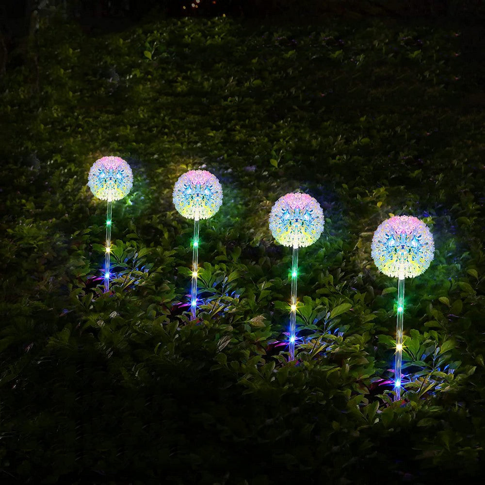 2 X Solar Lights Dandelion Solar Lamp Outdoor Garden Decorative