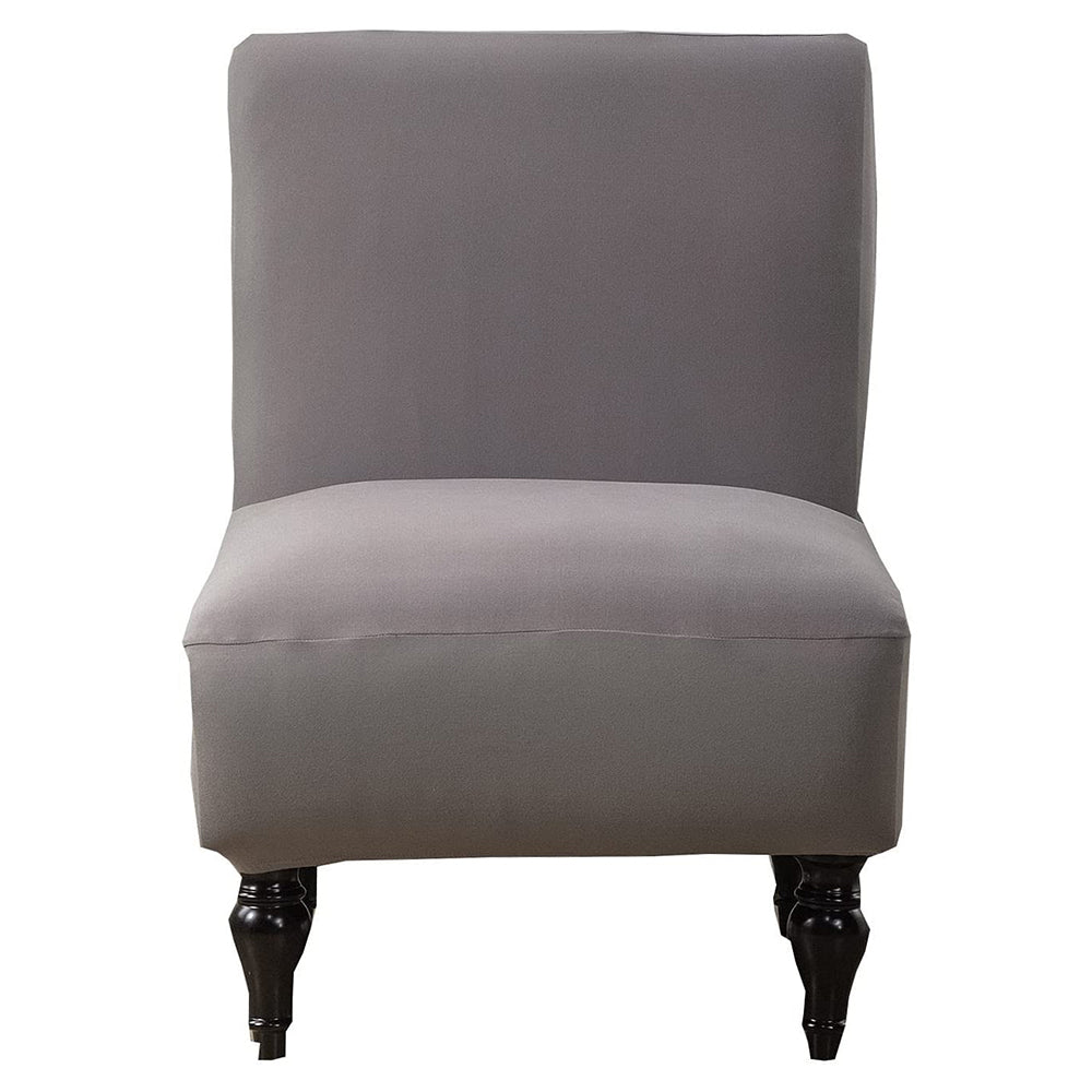 Armless Accent Slipper Chair Cover Stretch Slipper Chair Cover Light Grey