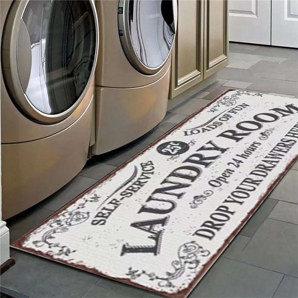 80x50cm Laundry Room Rug Non Slip Floor Mat Style 1