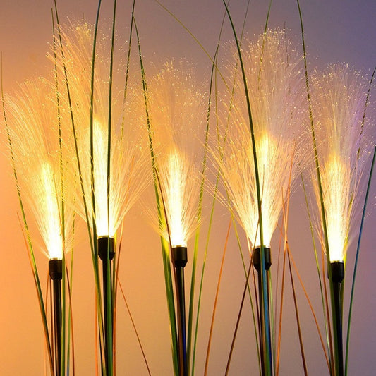 2Pcs Solar Reed Lights Outdoor Garden Yard Lawn Lights