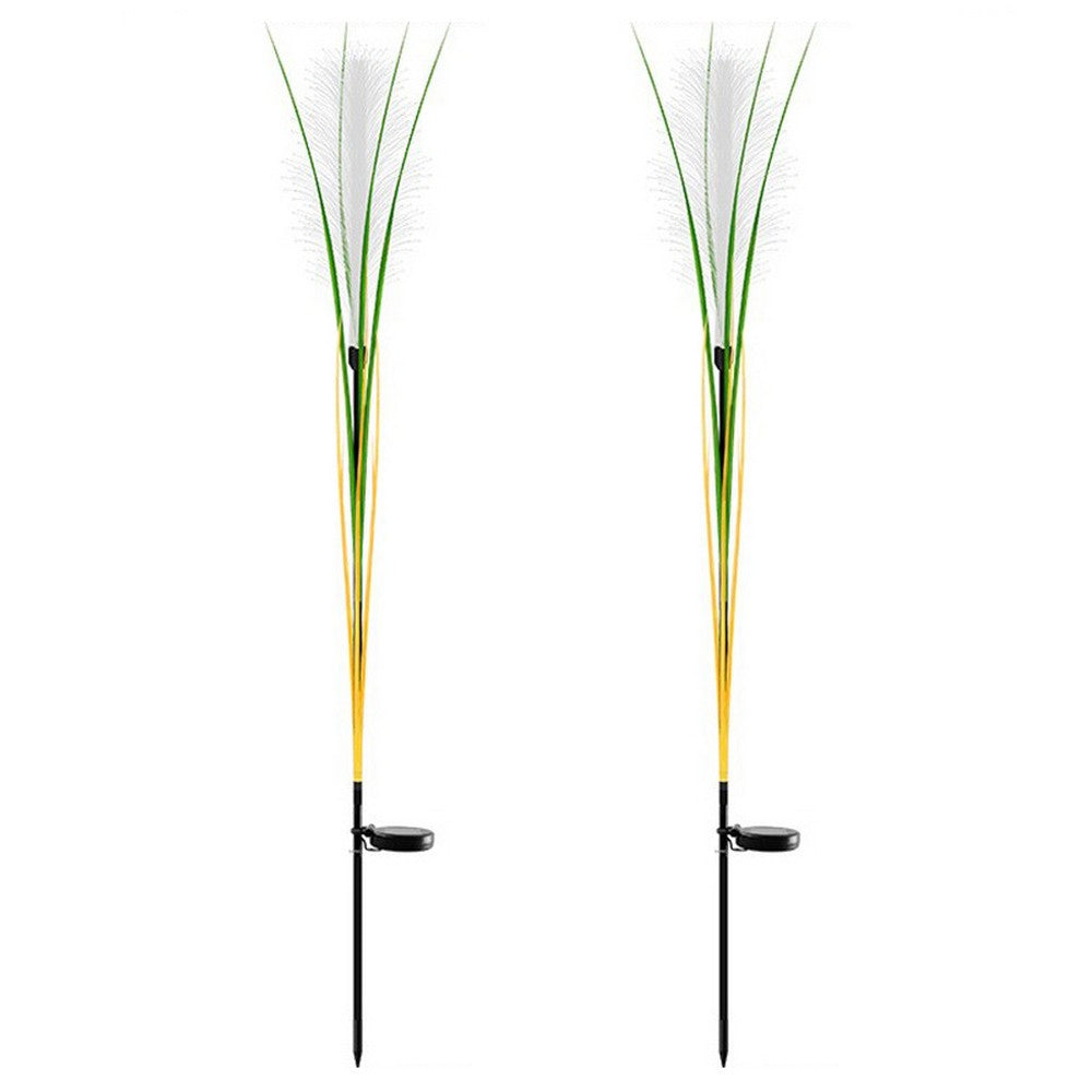 2Pcs Solar Reed Lights Outdoor Garden Yard Lawn Lights