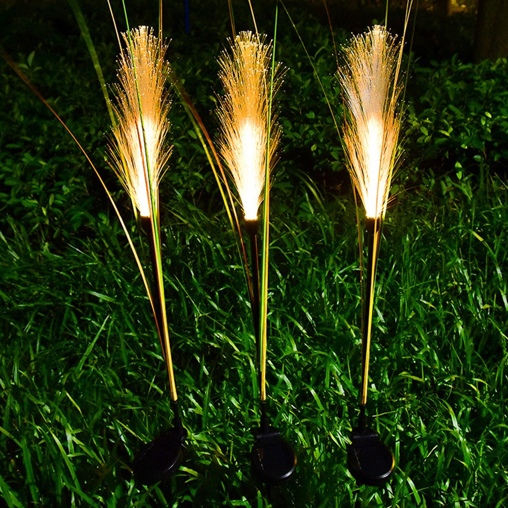 2Pcs Solar Reed Lights Outdoor Garden Yard Lawn Lights
