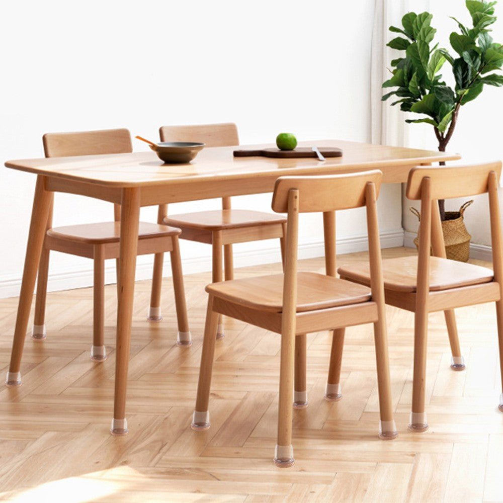 16X Round Chair Furniture Leg Floor Protector Chair Leg Cover with Felt Bottom