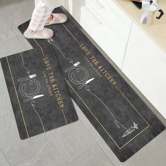 Set of 2Pcs Kitchen Rug and Mats Style 4