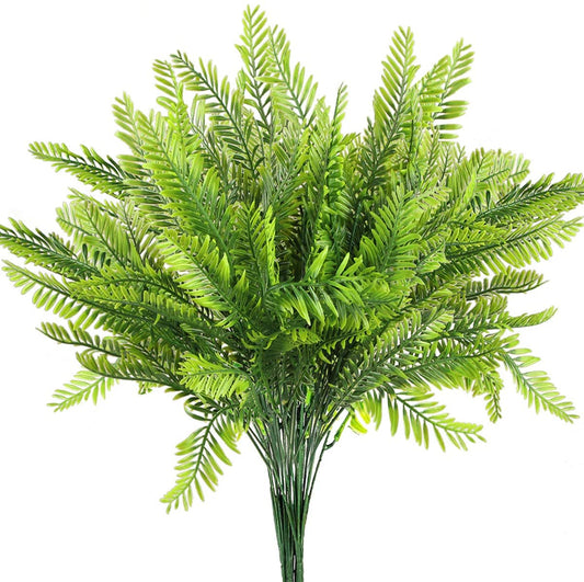 4Pcs Artificial Plants Fake Fern Faux Boston Fern Greenery Green Home Decor