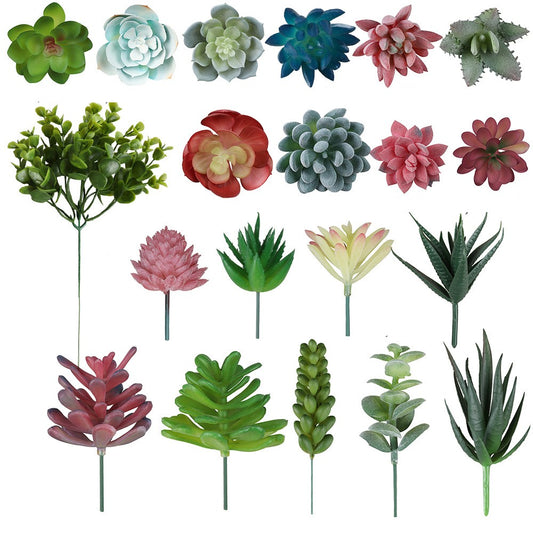 20Pcs Unpotted Artificial Succulents Plants DIY Floral Decor Style 2