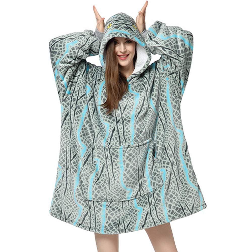 Sherpa Hoodie Blanket Hooded Oversized Blanket Style 3
