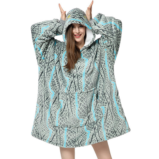 Sherpa Hoodie Blanket Hooded Oversized Blanket Style 3