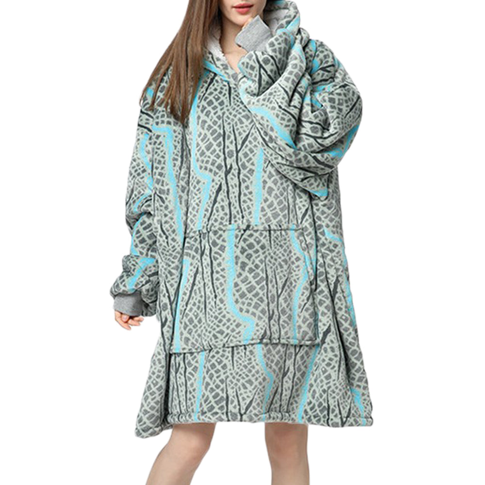 Sherpa Hoodie Blanket Hooded Oversized Blanket Style 3