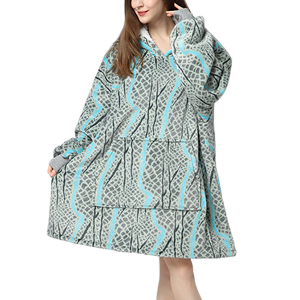 Sherpa Hoodie Blanket Hooded Oversized Blanket Style 3