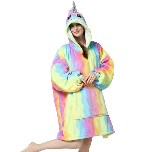 Sherpa Hoodie Blanket Hooded Oversized Blanket Style 4