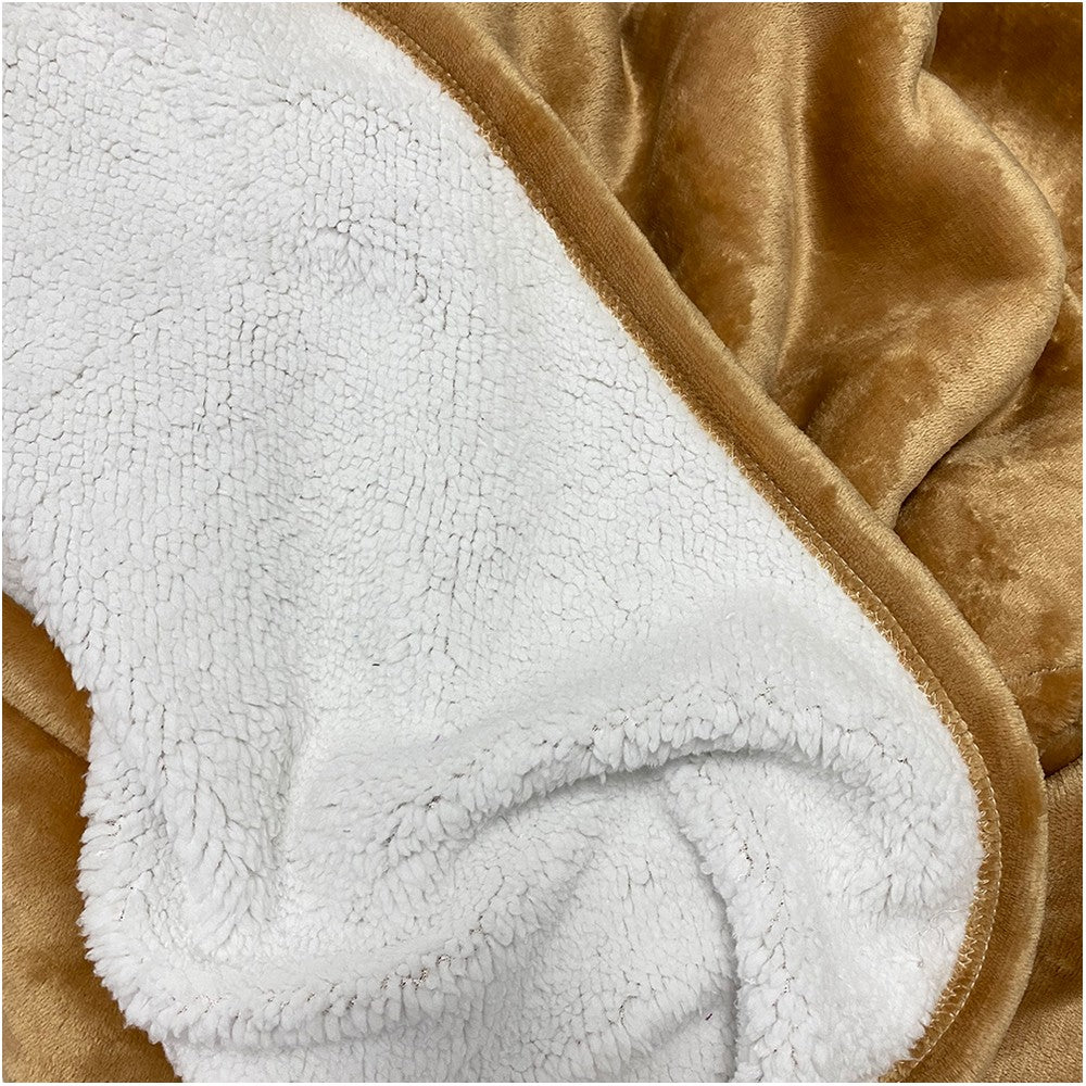 Brown Unisex Hoodie Blanket Hooded Oversized Wearable Throw Blanket Adult